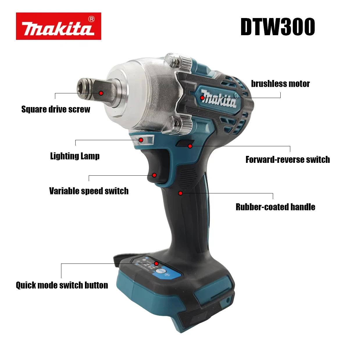 Voor Makita 18V-accu, DTW300-s - Makita Drill Dtw300 recensie en prijs