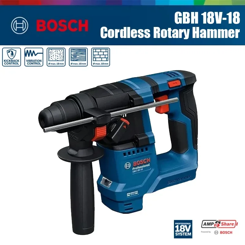 Bosch GBH 18V-18 Accu-klopboor - Power Tools Professional recensie en prijs
